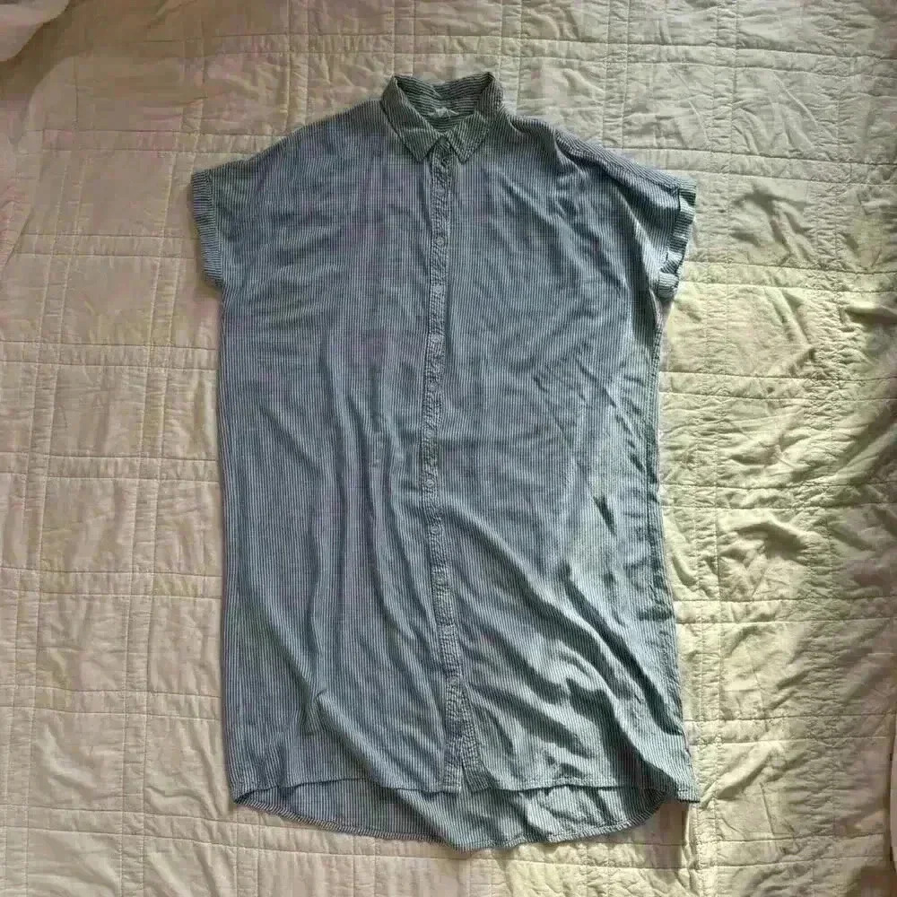 Urban outfitters stripped dress silence & noise women's medium blue and white